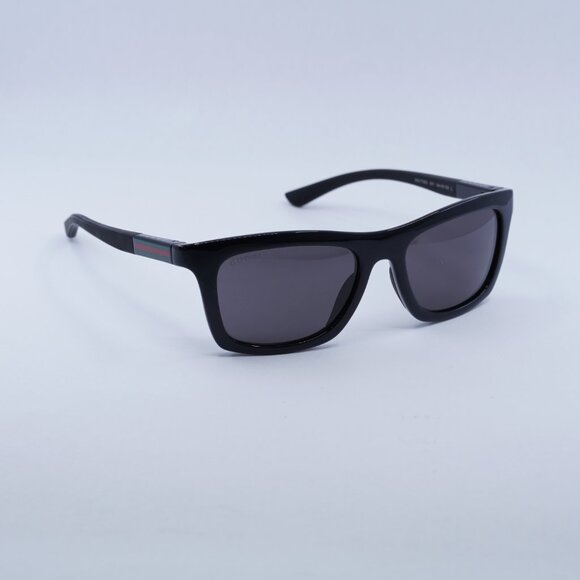 🕶️ New Gucci GG1735S 001 Sunglasses - Shiny Black Frame, Grey Lenses - Picture 4 of 10
